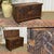18th century oak chest with Gothic decoration - L=107.5m D=43cm H=60cm