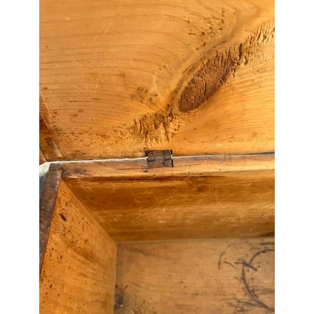 Antique Early 19th Century 6 Board Pine Blanket Chest For Sale - Image 9 of 11