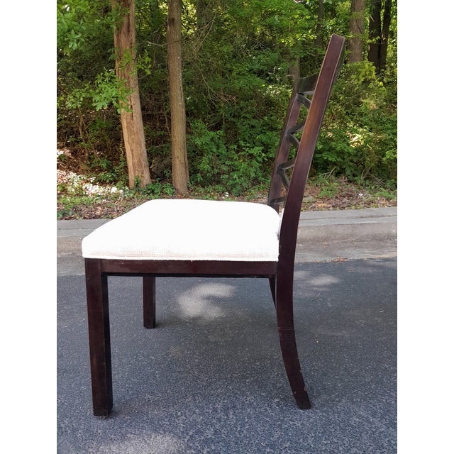 Set of 4 Councill Furniture X Back Dining Chairs Newly Upholstered in Performance Chenille For Sale In Atlanta - Image 6 of 7
