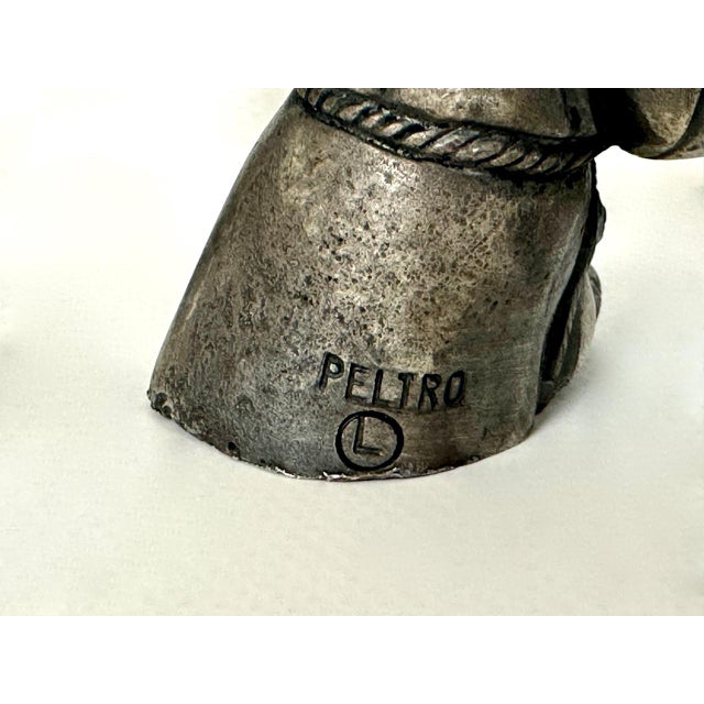 1970s Vintage Italian Pewter Monk Football Team from Peltro, 1960s, 1970s, Set of 4 For Sale - Image 5 of 8