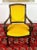 Wood French Carved Wooden Armchair with Yellow Velvet, France, 1820 For Sale - Image 7 of 13