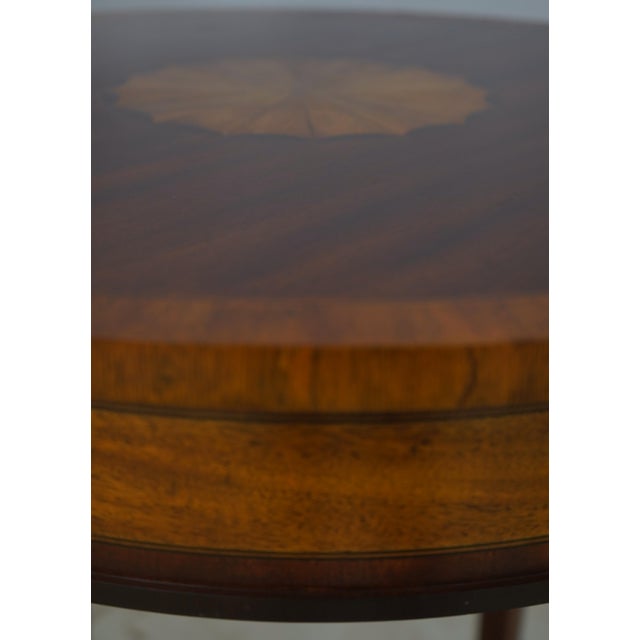 Maitland - Smith Maitland Smith Georgian Style Mahogany Inlaid Table For Sale - Image 4 of 13