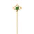 Antique Art Nouveau 14k Gold & Jade Green Glass Stickpin For Sale - Image 4 of 12