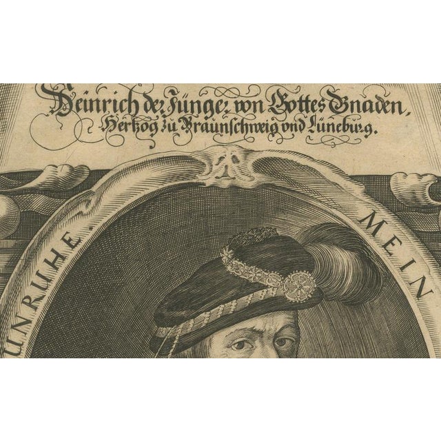 German Engraver, Henry II, Duke of Brunswick-Lüneburg, 1650, Engraving For Sale - Image 6 of 9