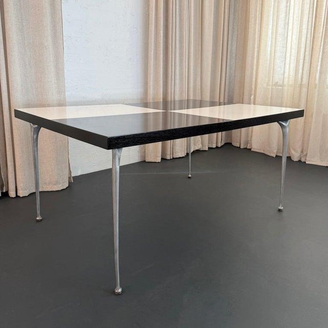 Wood Mid-Century Modern "Gazelle" Cast Aluminum Checkered Dining Table by Shelby Williams For Sale - Image 7 of 12
