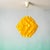 Yellow Mid-Century Modern Portuguese Yellow Acrylic Layered Geometrical Origami Hanging Lamp 1970s For Sale - Image 8 of 8