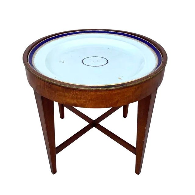 18th Century Chinese Export Porcelain Tray on Custom Stand For Sale - Image 5 of 9