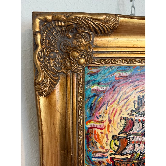 Serg Graff "Aurora" Original Acrylic Painting Nautical Ship Seascape Art, Coa For Sale - Image 4 of 8