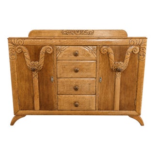 Mid-Century Oak Sideboard, 1930s For Sale