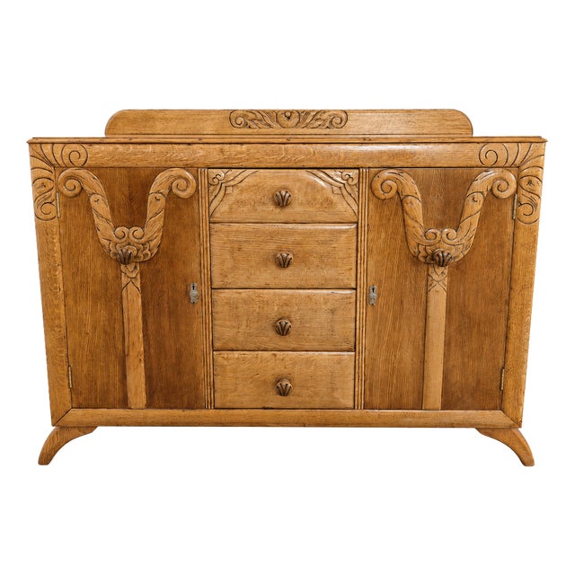 Mid-Century Oak Sideboard, 1930s For Sale