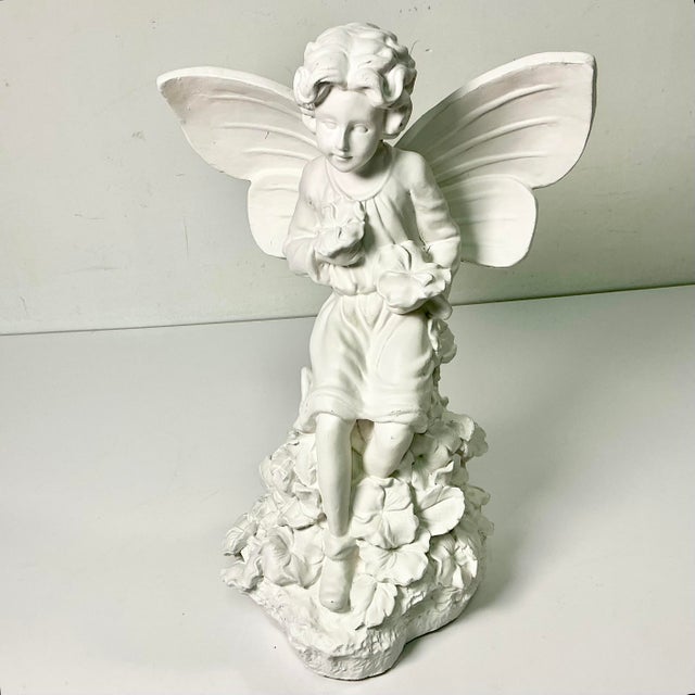 1980s Vintage Art Nouveau Boho Chic Blanca Garden Angel Figurine. For Sale - Image 10 of 13