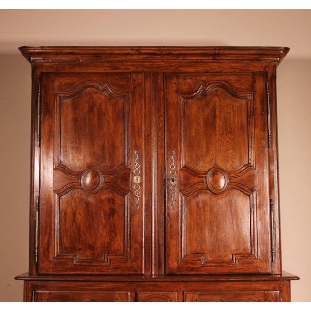 18th Century Louis XV French Oak Buffet For Sale - Image 9 of 10
