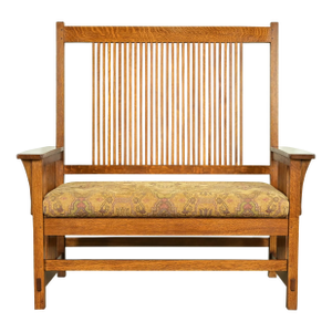 Stickley Mission Oak Arts & Crafts Spindle Bench or Settee