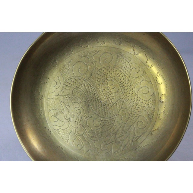 Antique Brass Engraved Medicine Bowl / Catchall For Sale In Washington DC - Image 6 of 6