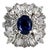 Late 20th Century Platinum Sapphire Ring, Size 7.75 For Sale