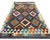 Islamic New Afghan Chobi Hand Woven Veg Dyed Wool Kilim Area Rug 4.4 X 2.9 Ft For Sale - Image 3 of 11