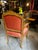 Mid-Century Modern 1970s Coral Vintage Wooden Accent Chair For Sale - Image 3 of 7