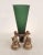 Maitland - Smith Maitland Smith Green Glass and Brass Epergne For Sale - Image 4 of 8