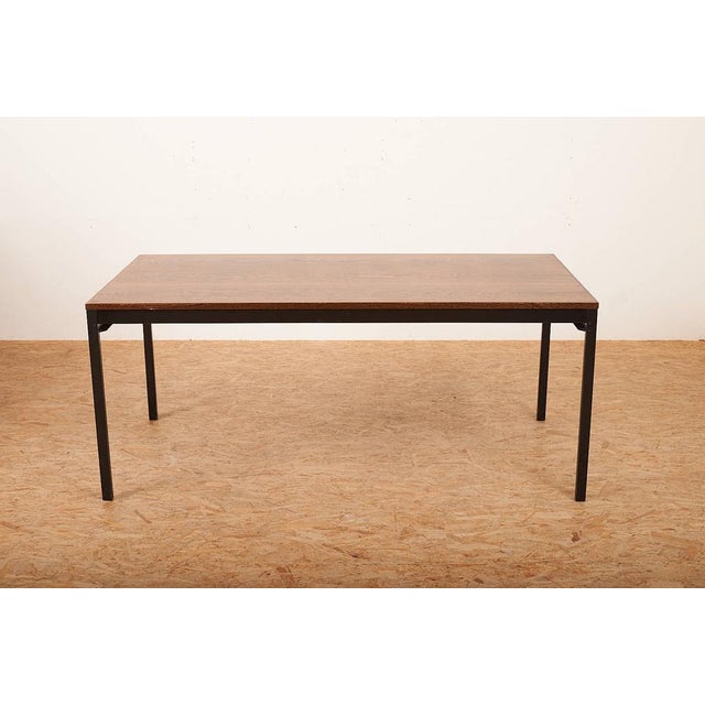 Series II Desk with Wenge Veneered Top, Black Lacquered Tubular Steel Frame & Extensions by Dieter Waeckerlin for Idealheim, 1964 For Sale - Image 18 of 18