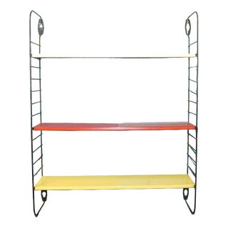 String Shelves in Red, White, Yellow and Black Ladders by A. D. Dekker for Tomado, 1960s For Sale