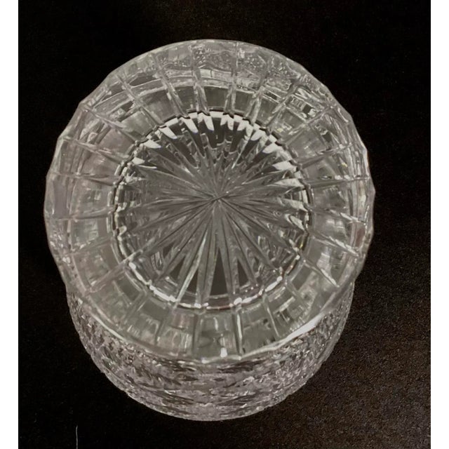 Glass 1980s Large Cut Glass Vase For Sale - Image 7 of 7