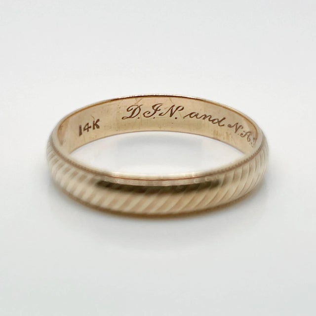 Metal Vintage Mid-Century 14 Karat Tiffany & Co. Gold Band or Wedding Ring Size 12.5 For Sale - Image 7 of 8