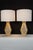 A pair of Barovier & Toso style Murano lamps. Beautiful iridescent blend, giving an pearl affect. sculptural in shape....