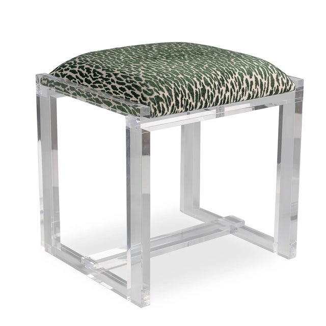 Glencoe is our upholstered, clear lucite bench. We love to use the bench in the dressing room, foot of the bed or a very...