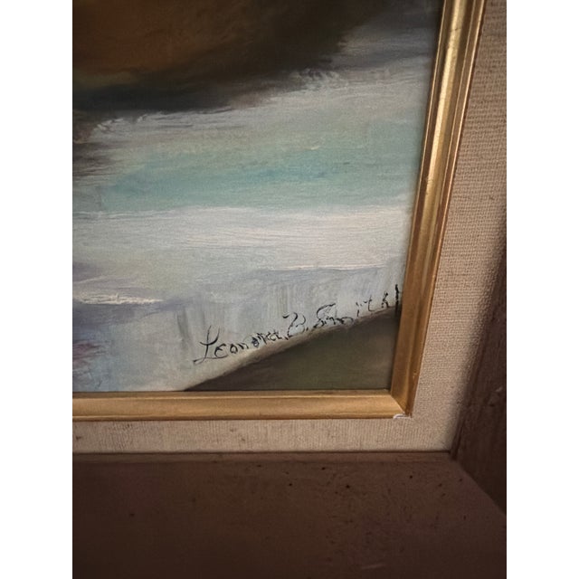 1960s French Style Vintage Artwork Signed Original Still Life Painting With Wine Bottle & Fruit, Circa 1960s–1970s For Sale - Image 5 of 11