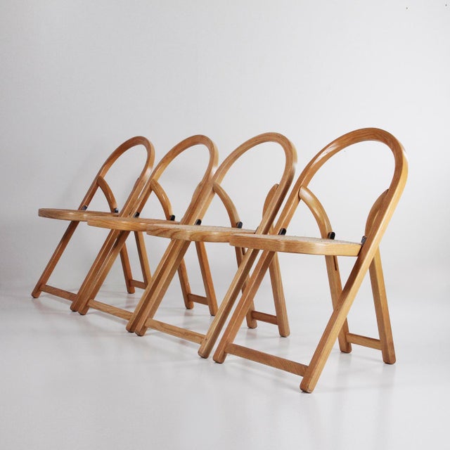 Arca Folding Chairs by Gigi Sabadin for Crassevig, 1970, Set of 4 For Sale - Image 4 of 13