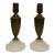 Small Brass Urn Table Lamps With Opal Glass Bases a Pair For Sale