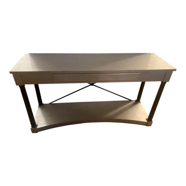 Ethan Allen Lacquered Mid Century Modern Console Table Chairish