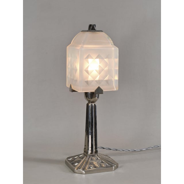 French Art Deco Lamp by Simonet & Dieupart 1930 France For Sale - Image 4 of 14