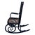 Mid-Century Era Bent Oak & Cane Scrolling Rocking Chair by Thonet Hermanos For Sale - Image 4 of 8