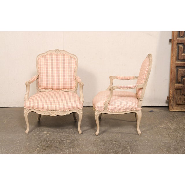 Mid 20th Century French Pair of Louis XV Style Fauteuils For Sale - Image 12 of 13