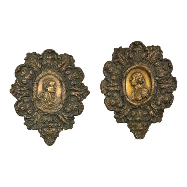 Pair of Neoclassical Plaques, Italy Circa 1820 For Sale