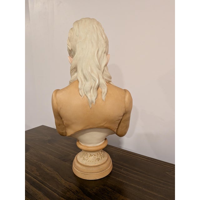 Victorian Mid 19th Century Victorian Bisque Porcelain Bust of a Young Woman For Sale - Image 3 of 3