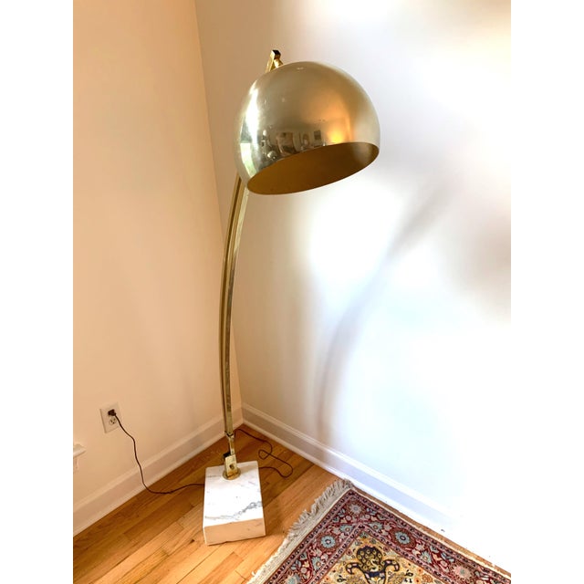 Vintage Mid Century Chrome Arc Floor Lamp With Marble Base Chairish