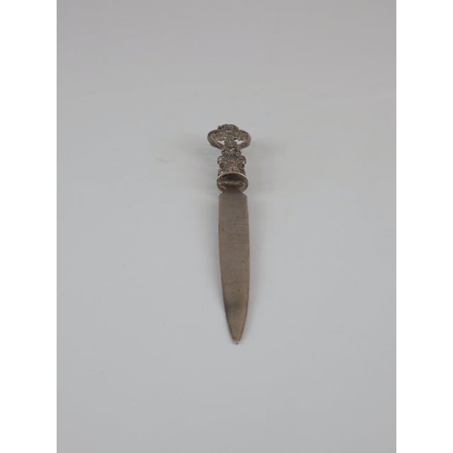 Antique Silver Letter Opener For Sale - Image 4 of 7