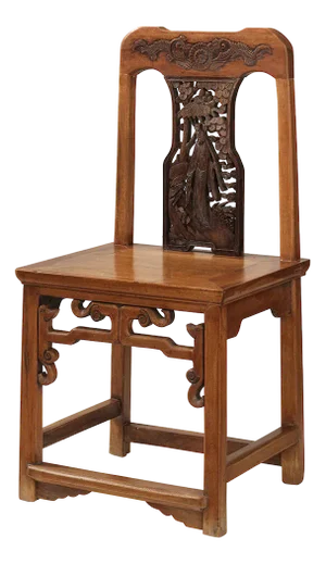 Waiting Chair with Carved Backrest