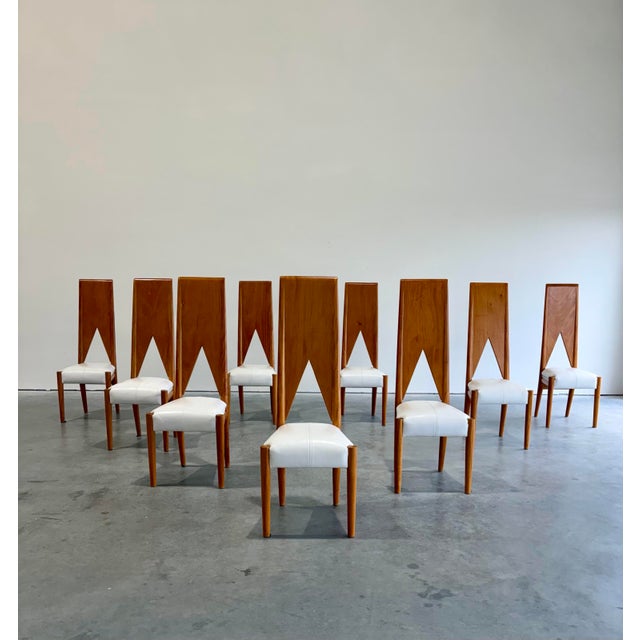 Contemporary Unique Postmodern Sculptural Dining Chairs, Set of 9 For Sale - Image 3 of 12