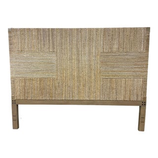 Eastern King West Elm Woven Wicker Headboard For Sale