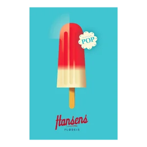 2014 Danish Modern Poster, Hansen's Popsicle (Blue)