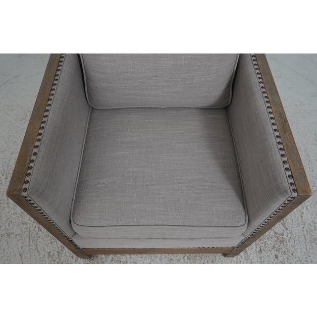 Textile Ottermost Modern Design Upholstered Cube Chair For Sale - Image 7 of 12