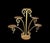 2020s Spanish Revival Style Sculptural Gilded Woodland Antiquity Chandelier Candelabra Prisms Gold Tone Metal Narrow Canopy Soft Elegant Rustic Light For Sale - Image 5 of 9