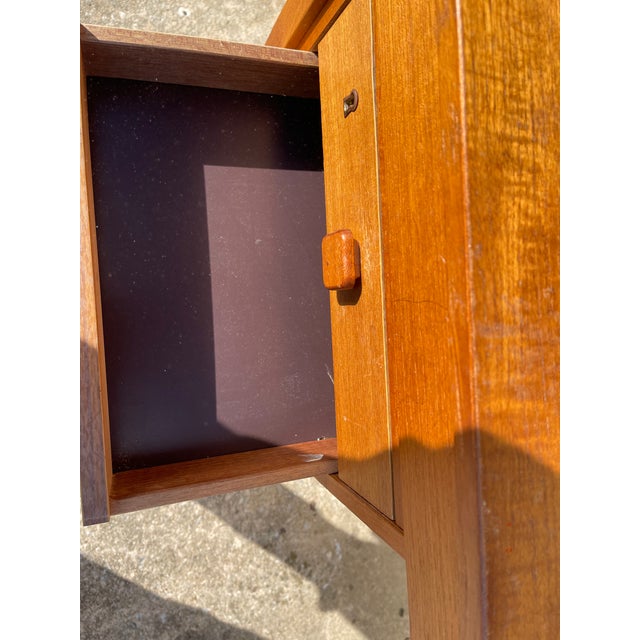 Brown 1960s Mid-Century Danish Teak Writing Desk by Domino Mobler For Sale - Image 8 of 13