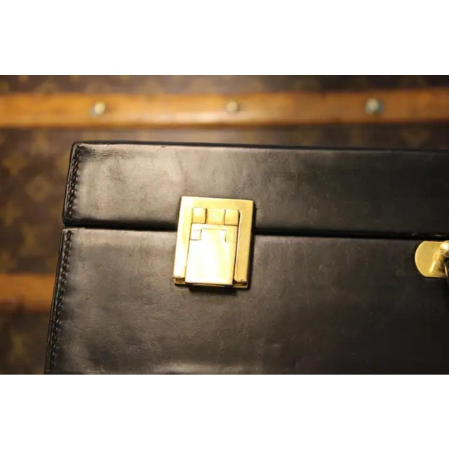 Black Leather Briefcase from Hermès, 1970s For Sale - Image 3 of 16