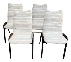 1960s Mid-Century Modern Chet Beasley Attributed Walnut Dining Chairs - Set of 4