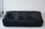 Cinna Three-Seater Sofa in Black Leather by Annie Hieronimus for Rose Line, 1973 For Sale - Image 6 of 9
