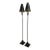 1970s Cambridge Lamps Inc. Neoclassical Style Black Floor Lamps Pair For Sale